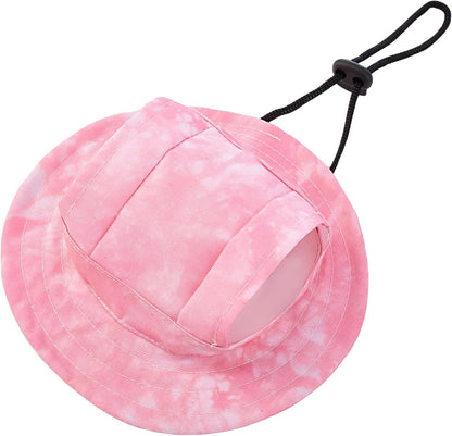Sdfvsdg Pet Hat with ear holes front view for small dogs