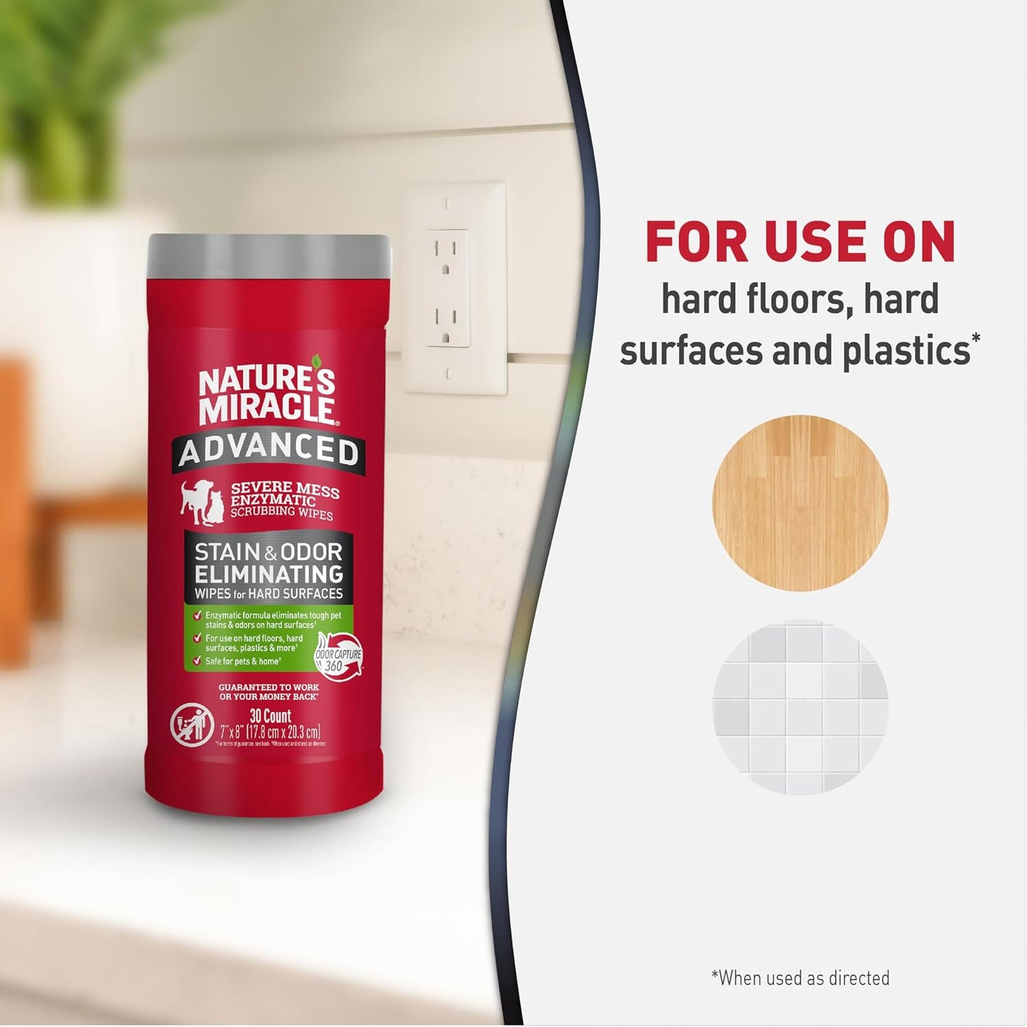 Nature's Miracle odor capture 360 surface wipes for tiles