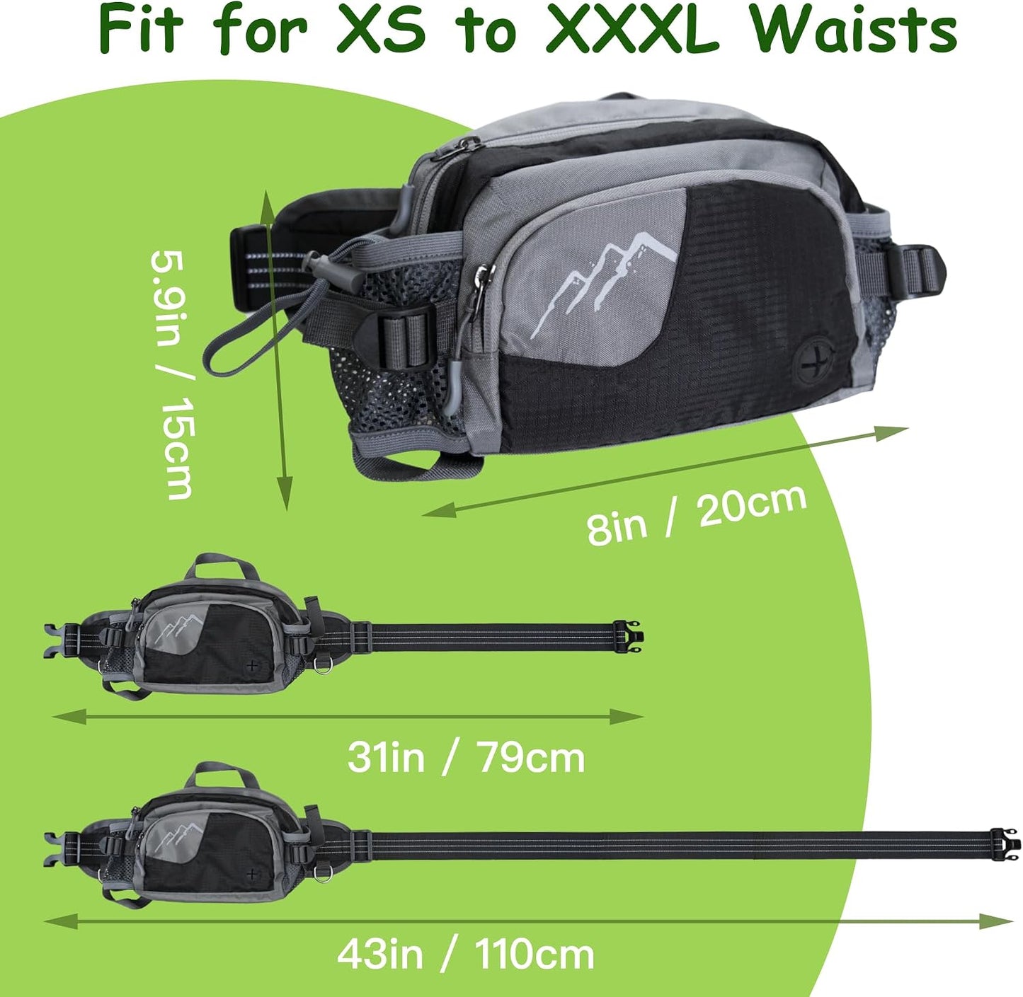 Dog Walking Fanny Pack with Removable Treat Pouch & 2 Retractable 300ml Water Bottle Holders, No Spill Magenetic Clasp - Hands-Free Pouches Training Waist Bag for Dog Owners, Poop Bag Dispenser - Image 6