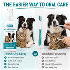 No Brushing Dog & Cat Teeth Cleaning Spray - Dog Breath Freshener & Plaque Remover, Pet Oral Care Spray for Dogs and Cats Tartar Control & Healthy Gums 3.38 fl oz / 100ml - Image 4