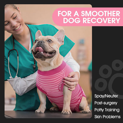FUAMEY pet surgery shirt showing the roll up potty break feature