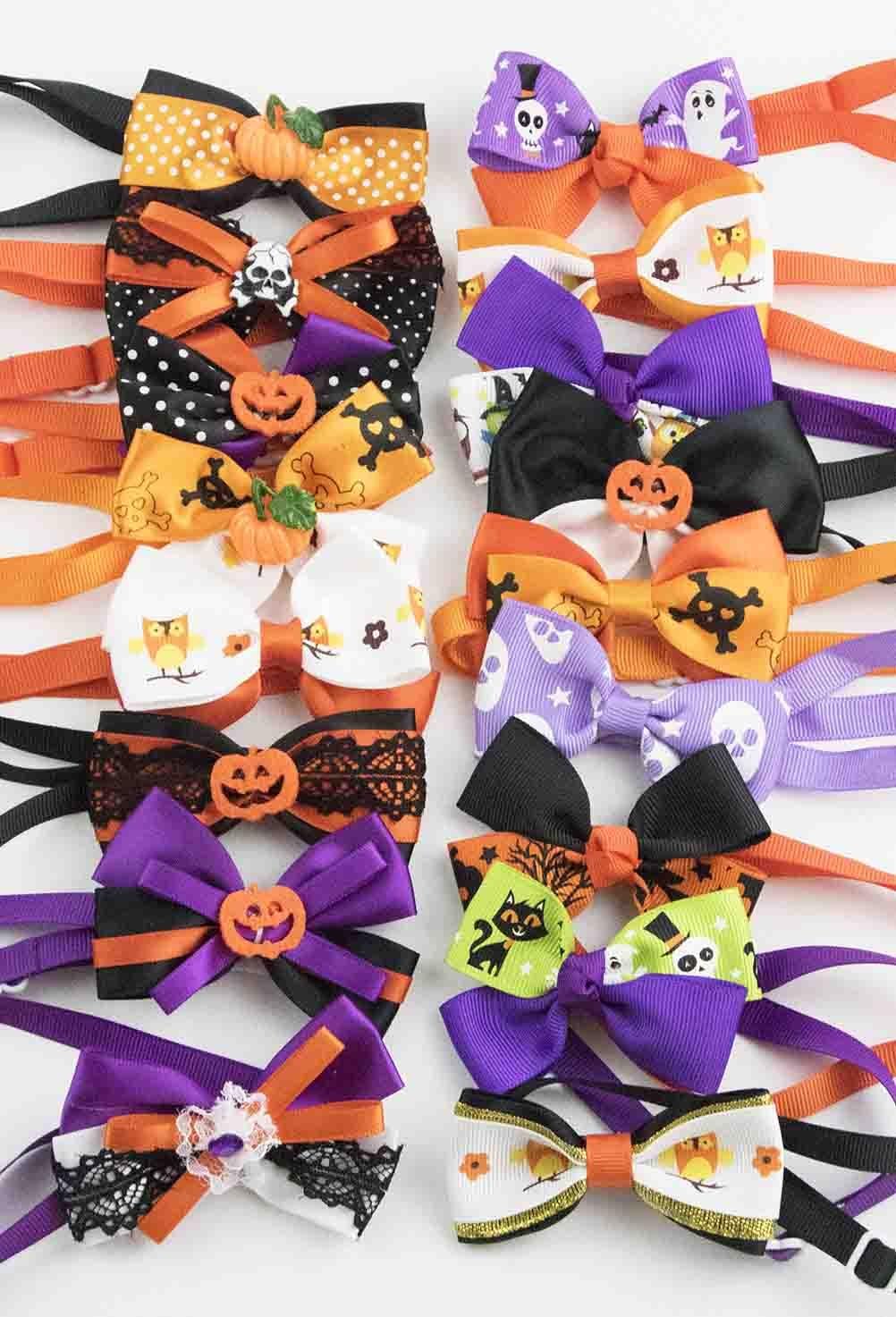 PET SHOW Cute Bow Ties Collar for Small Dogs Puppy Cats Adjustable Bowties Neckties Pet Grooming Accessories Assorted Randomly Pack of 50 (Boy Bow Ties) - Image 11