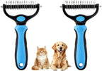 Dematting Comb for Dogs and Cats, Undercoat Rake Pet Brush for Long Hair, Deshedding Dog Brush Removes Tangles Knots and Loose Fur, Grooming Tool for Thick Coats (Blue L) - Image 11