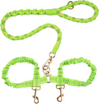Double Dog Leash - Tangle-Free Dual Leash with 360 degrees Swivel, Shock Absorbing Bungee, Reflective Stitching & Hand-Braided Main Rope (Supports Up to 440 lbs, Pink) - Image 13