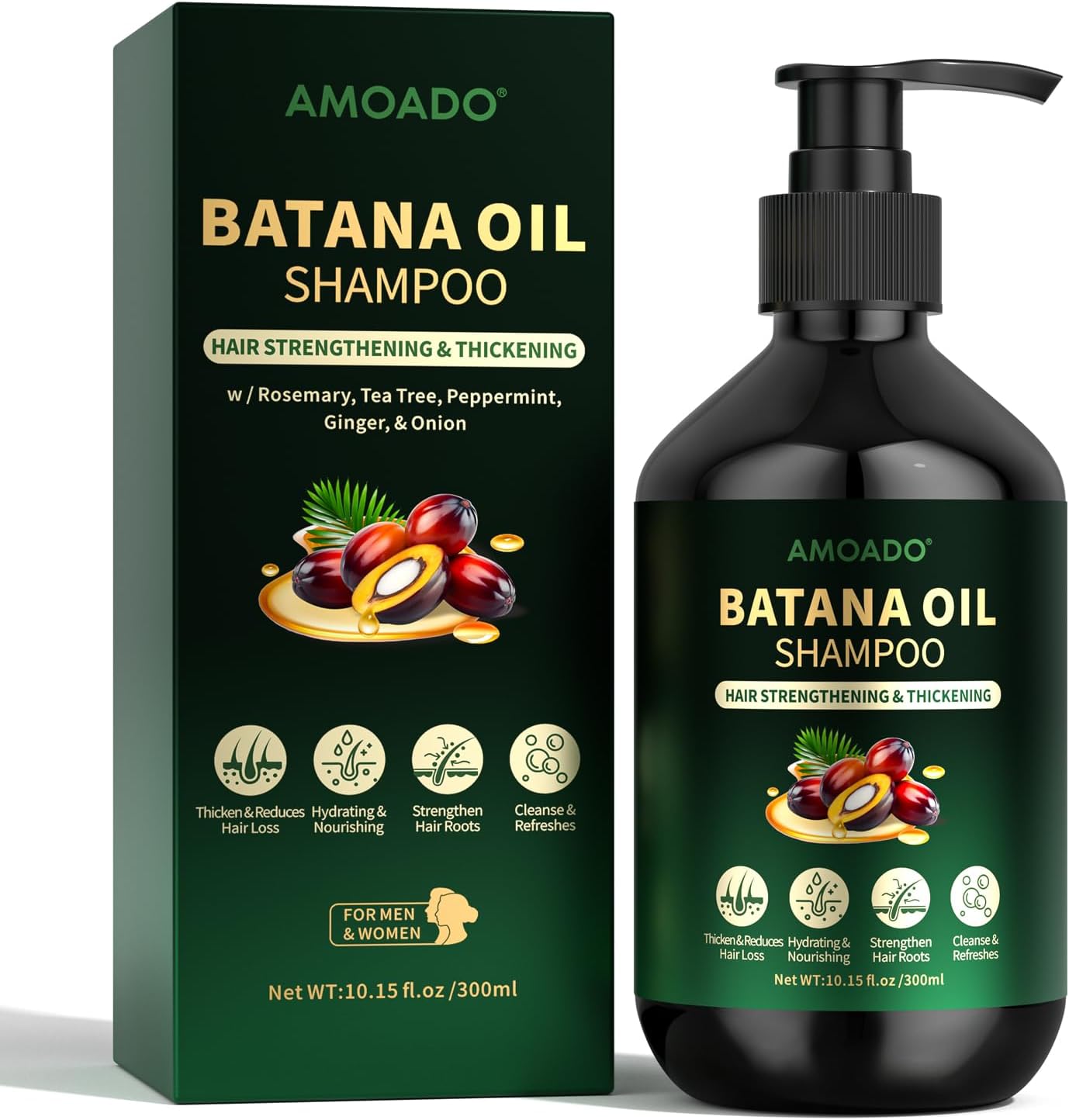 EELHOE Batana Oil Shampoo front view for hair growth and strengthening