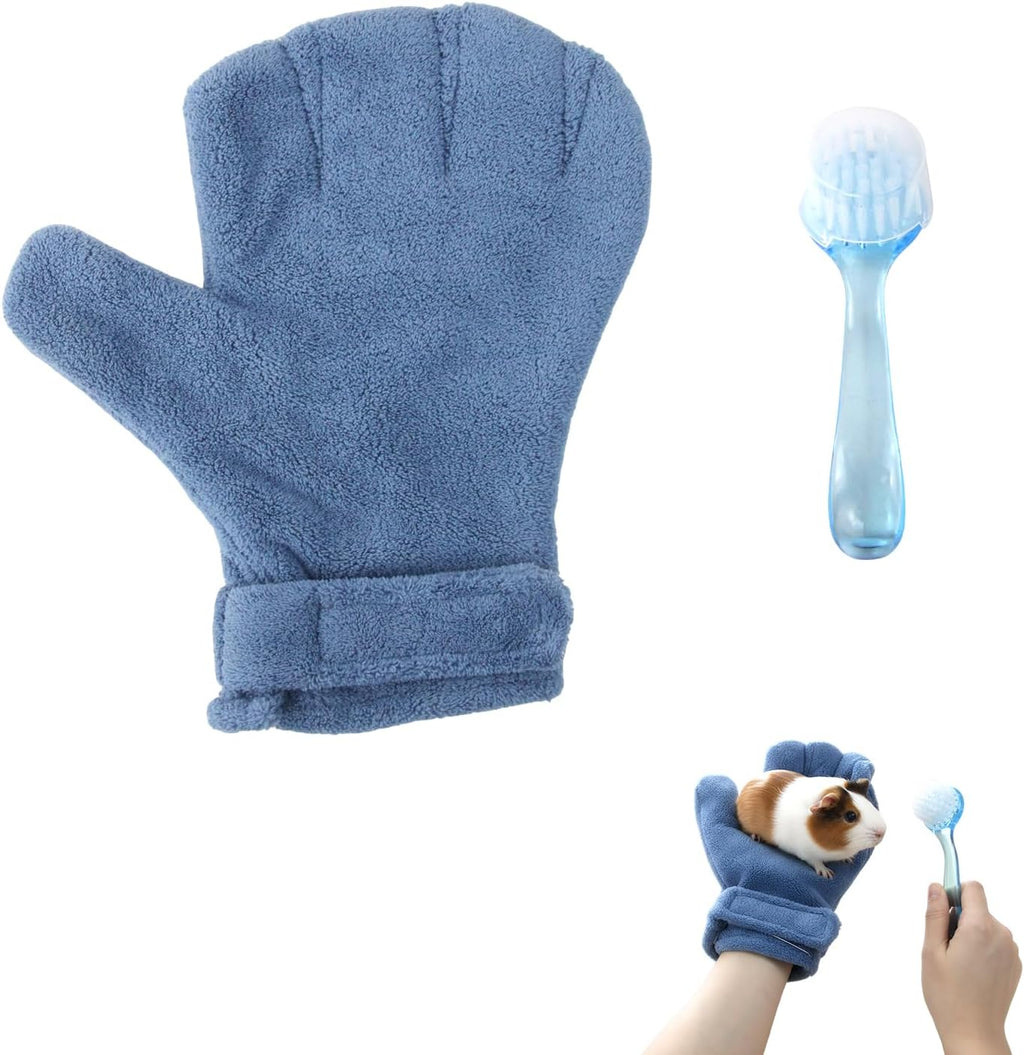 Hamster Bite Proof Glove and Grooming Brush Set, Adjustable Hamster Glove, Lid Soft Cleansing Brush Massage Combs, Guinea Pig Brush, Hamster Care Set for Hamsters, Ferrets, Hedgehogs (Pink) - Image 9