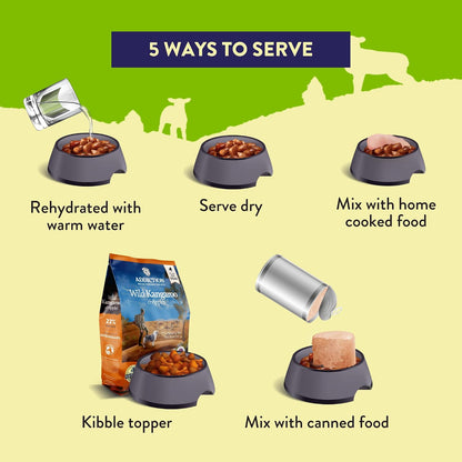 Premium New Zealand lamb and potato canine food recipe nutritional panel close up