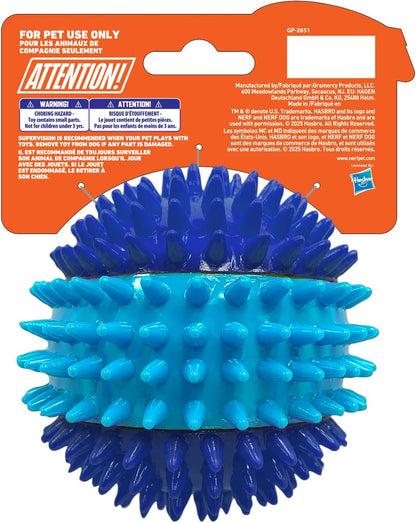 Nerf Dog dark blue and light blue dual-tone spike ball toy
