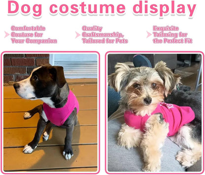 Detail of little miss princess slogan on pink dog apparel