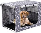 Pethiy luxury dog crate cover with side ventilation flap open creating cozy indoor resting den
