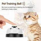 Clear audible chime dog bell device for positive reinforcement training