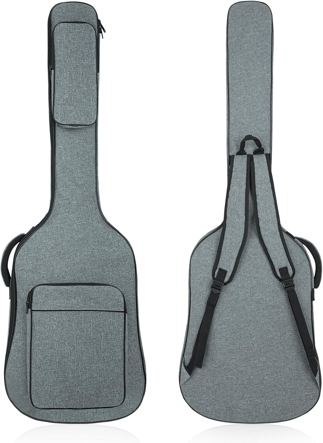 MUZNOTE Electric Guitar Bag Padded Electric Guitar Gig Bag 11.5mm Padding Soft Guitar Case with Neck Strap, Back Hanger Loop, Grey - Image 9