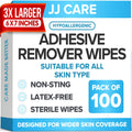 JJ CARE Adhesive Remover Wipes 100 Pack front view for medical residue removal