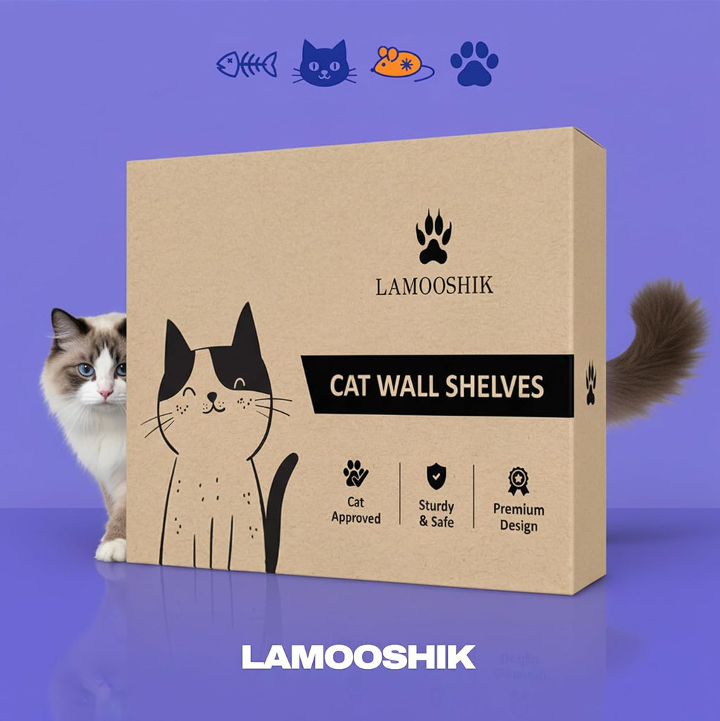 Modern minimalist wall mounted cat playground system