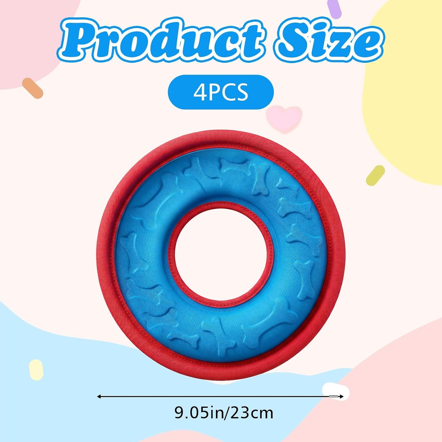 Dog flying disc lightweight nylon construction detail
