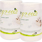 Wegreeco 100 Percent Bamboo Unscented Diaper Liners front view