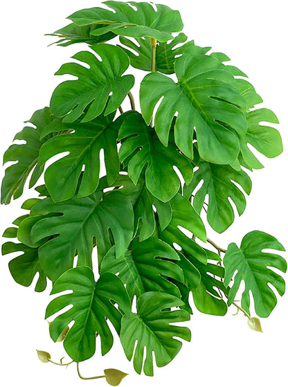 Realistic artificial Codiaeum Variegatum style reptile plant