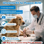 Ywingda portable emergency whelping pouch open view detailing transparent inner mesh storage compartments.