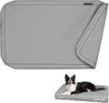 Explore Land waterproof dog bed cover front view in neutral gray color