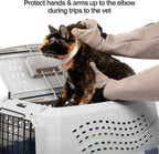 Machine washable synthetic leather pet glove for safe bathing