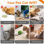 Cat deterrent spray bottle showing plant based ingredients