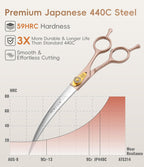 Ergonomic handle design of professional 7.5 inch dog grooming scissors