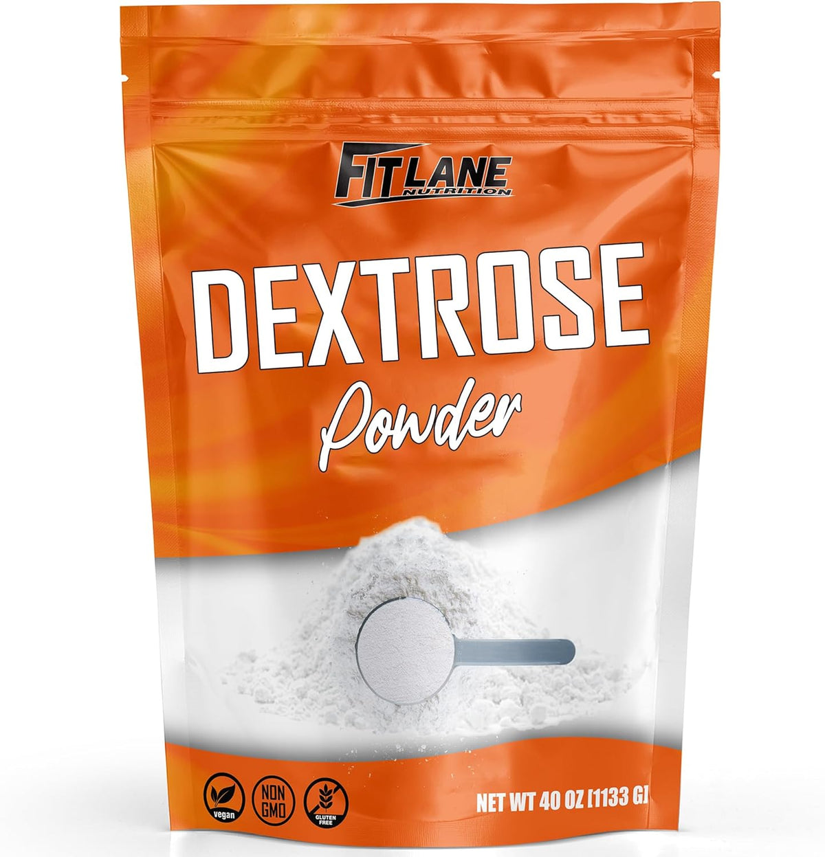 Fit Lane Nutrition Dextrose Powder front view 2.5 pound bag for workout recovery