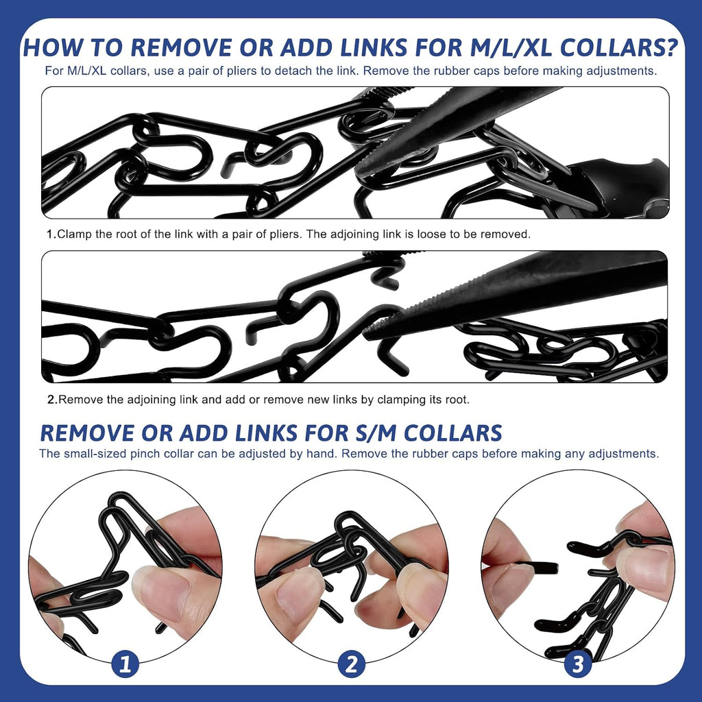 Durable swivel ring and interlocking links of professional dog training collar