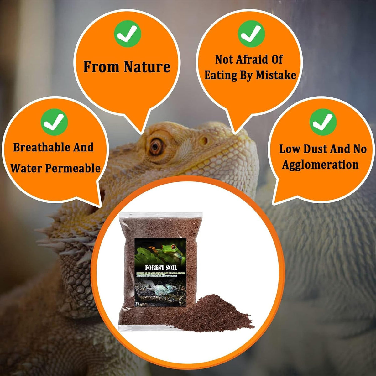Bnosdm reptile enclosure substrate in use