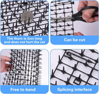 Using garden pegs to secure Forhome cat spike mat