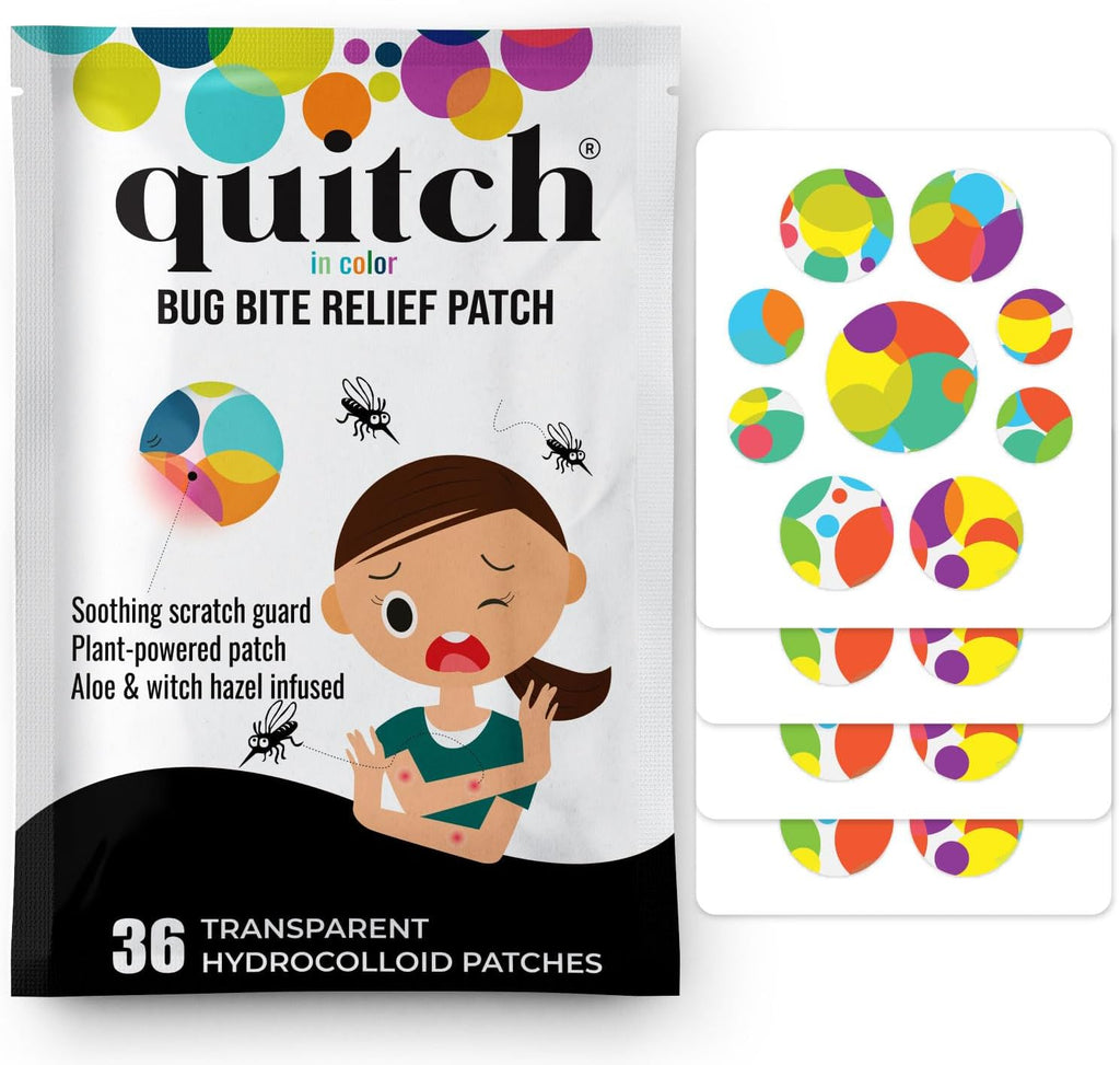Quitch Mosquito Bite Itch Relief Patch front view packaging