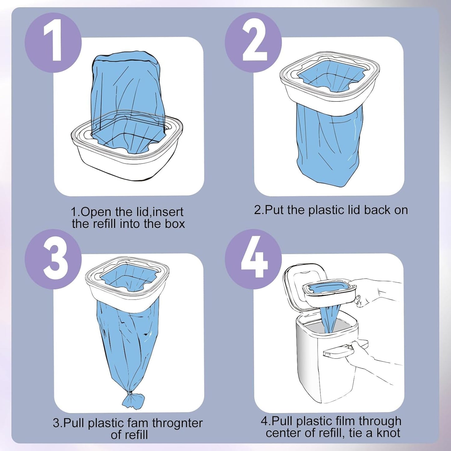 Astrallgn continuous roll refill cartridge demonstrating easy to tie zero waste feature