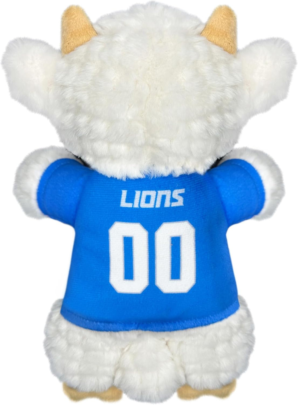 Interactive goat shaped dog chew toy with internal squeaker