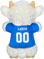 Interactive goat shaped dog chew toy with internal squeaker