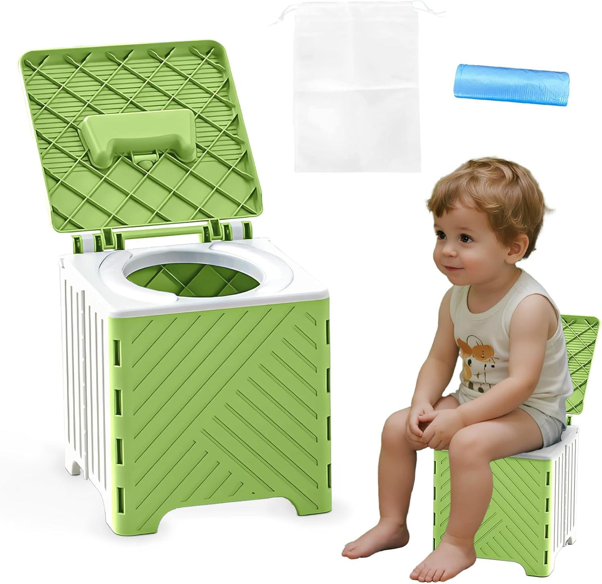 Rhastex portable potty seat for toddler front view