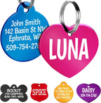 GoTags Dog Tags, Personalized Engraved Dog and Cat ID Tags for Pets, Custom Engraved on Both Sides, Various Shapes Including Bone, Round, Heart, Bow Tie, Star, and Badge (Large - Pack of 1) - Image 15