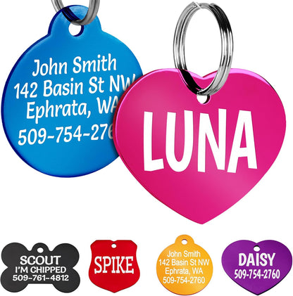 GoTags Dog Tags, Personalized Engraved Dog and Cat ID Tags for Pets, Custom Engraved on Both Sides, Various Shapes Including Bone, Round, Heart, Bow Tie, Star, and Badge (Large - Pack of 1) - Image 15