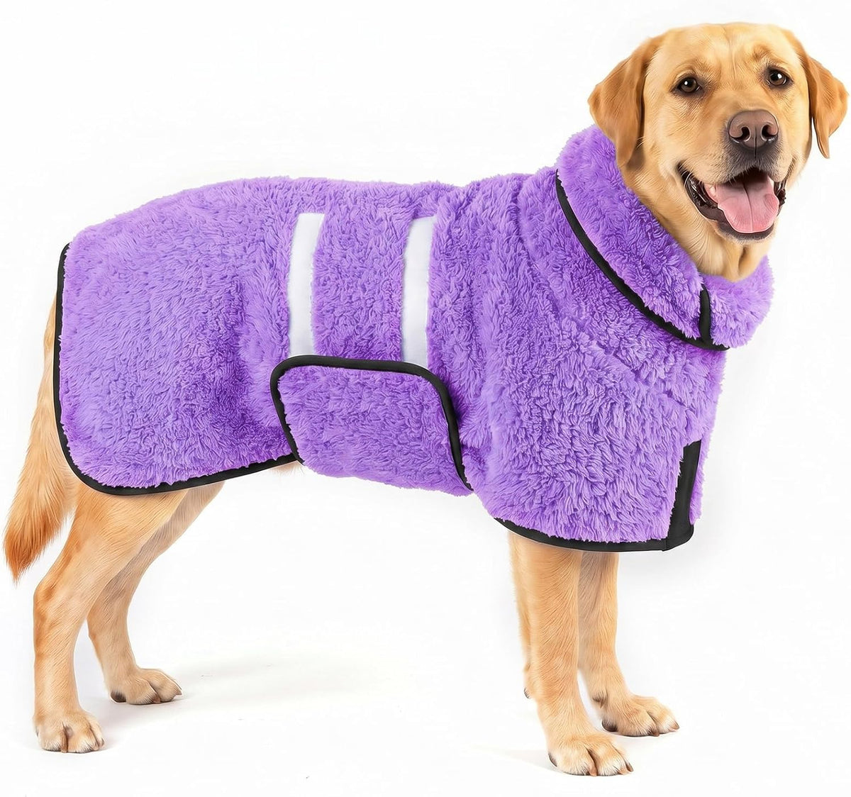Bienbee Dog Bathrobe, Quick Drying Super Absorbent Pet Robes for Small Medium Large Dogs, Drying Coat for After Bath & Swim, Warm & Cozy Dogs Towels, Dog Puppy Bath Supplies,Light Blue L - Image 13