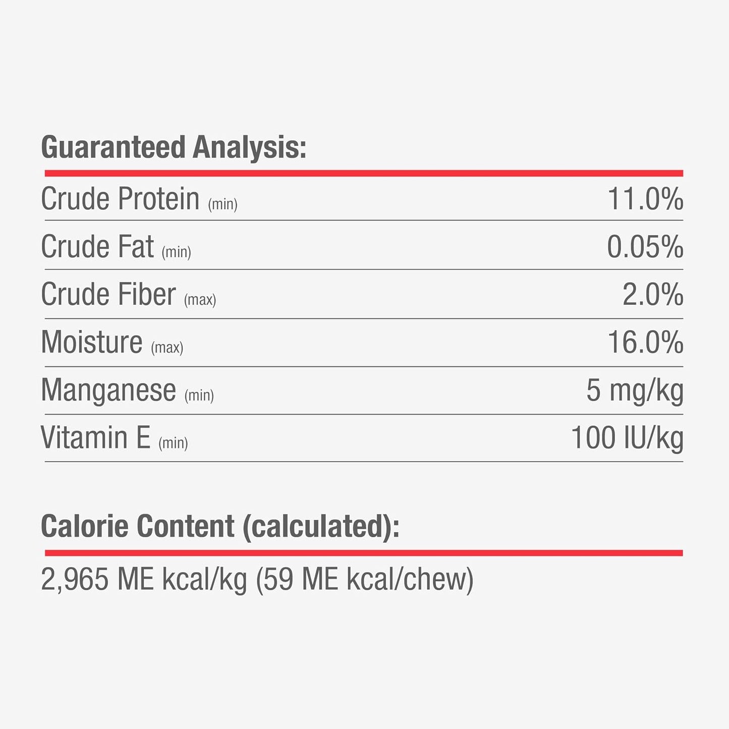 DreamBone vitamin and mineral enriched safe dog treats nutritional info