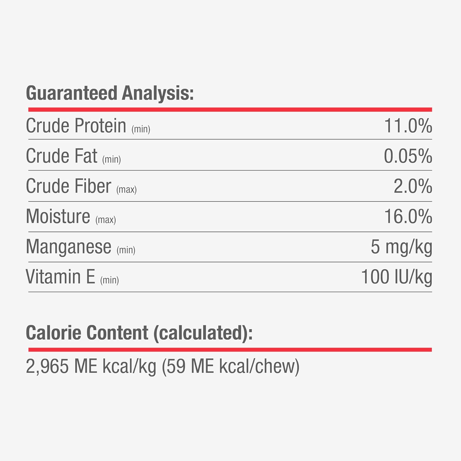 DreamBone vitamin and mineral enriched safe dog treats nutritional info