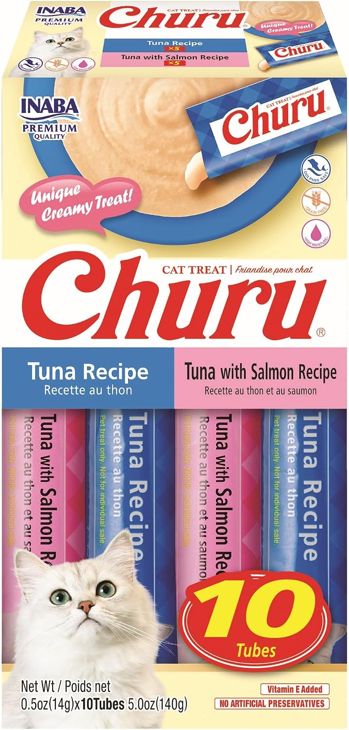 Back of Inaba Churu box showing nutritional information