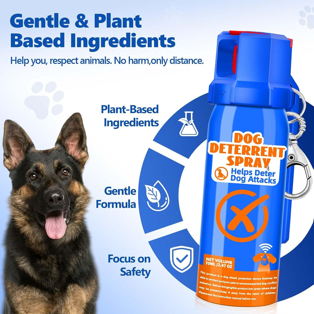 Close up of the Genolix deterrent spray safety cap and clip