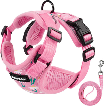 Dooradar Cat Harness and Leash Set, Escape Proof Safe Adjustable Kitten Vest Harnesses for Walking, Easy Control Soft Breathable Mesh Jacket with Reflective Strips for Cats, Pink, Xs - Image 9