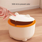 Dioche cat litter bin with press lid open