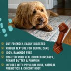 Two large ribbed dog bones showcasing the textured safety chew design.