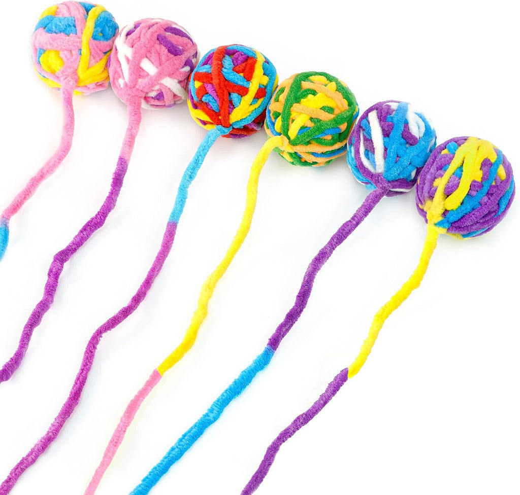 Chiwava interactive cat toy balls showing size and texture