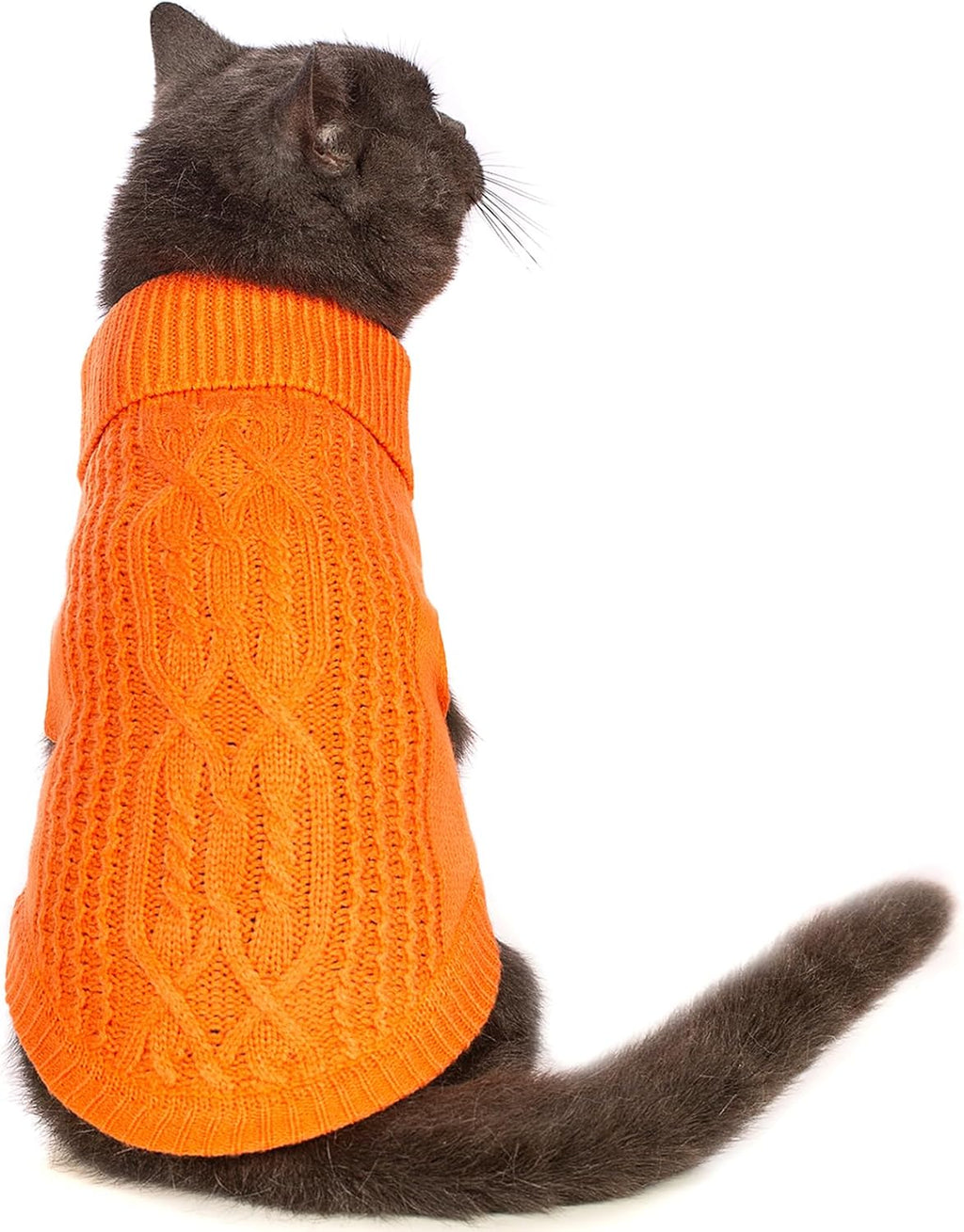 Stretchy Cat Sweater - 17 Colors & 6 Sizes | Snug Winter-Ready Knit for Boy/Girl Cats & Kittens(Maple Leaf Red, Small) - Image 11