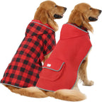 HDE Reversible Hooded Dog Raincoat Slicker Poncho for Small Medium Large Dogs - Ducks Yellow - L - Polyester - Image 12