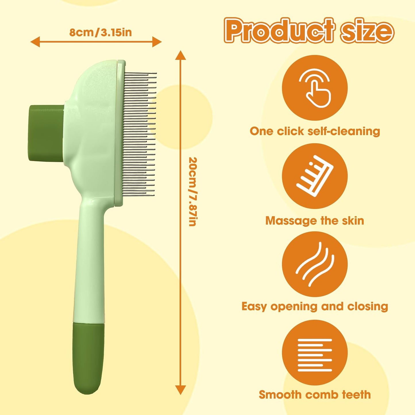 KHQBG pet brush being used on long hair cat