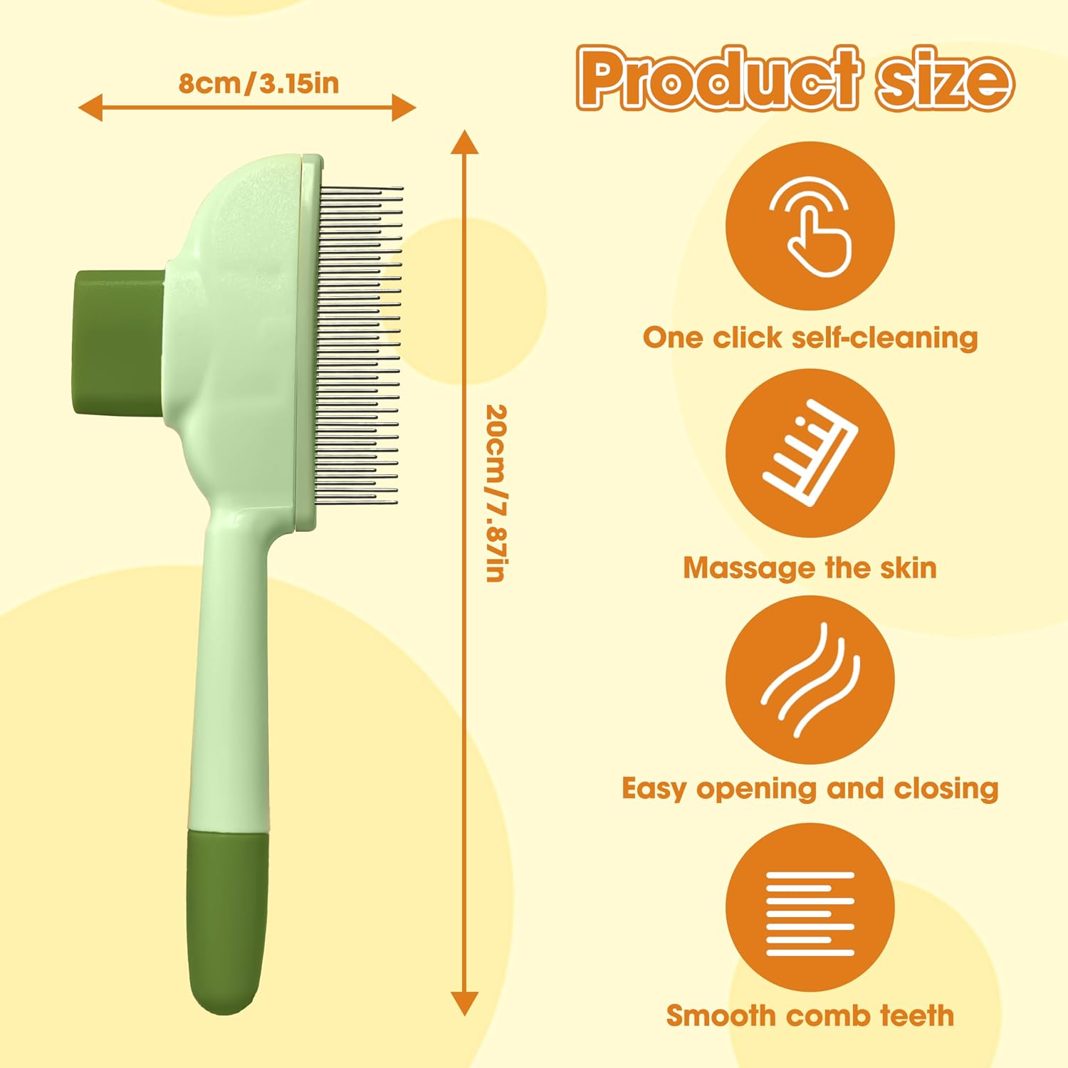 KHQBG pet brush being used on long hair cat